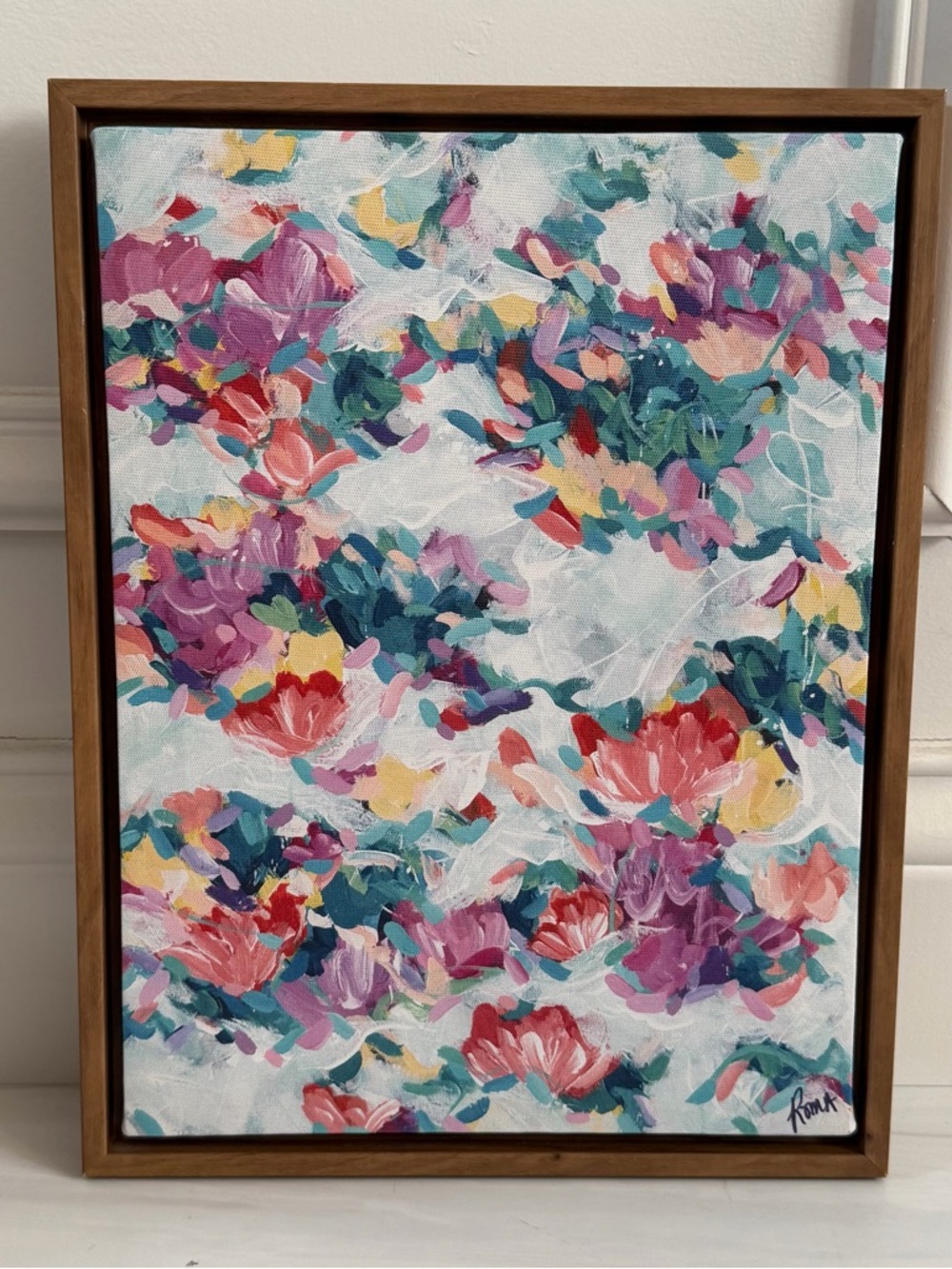 Threshold White Floral Canvas from ROMA / Threshold